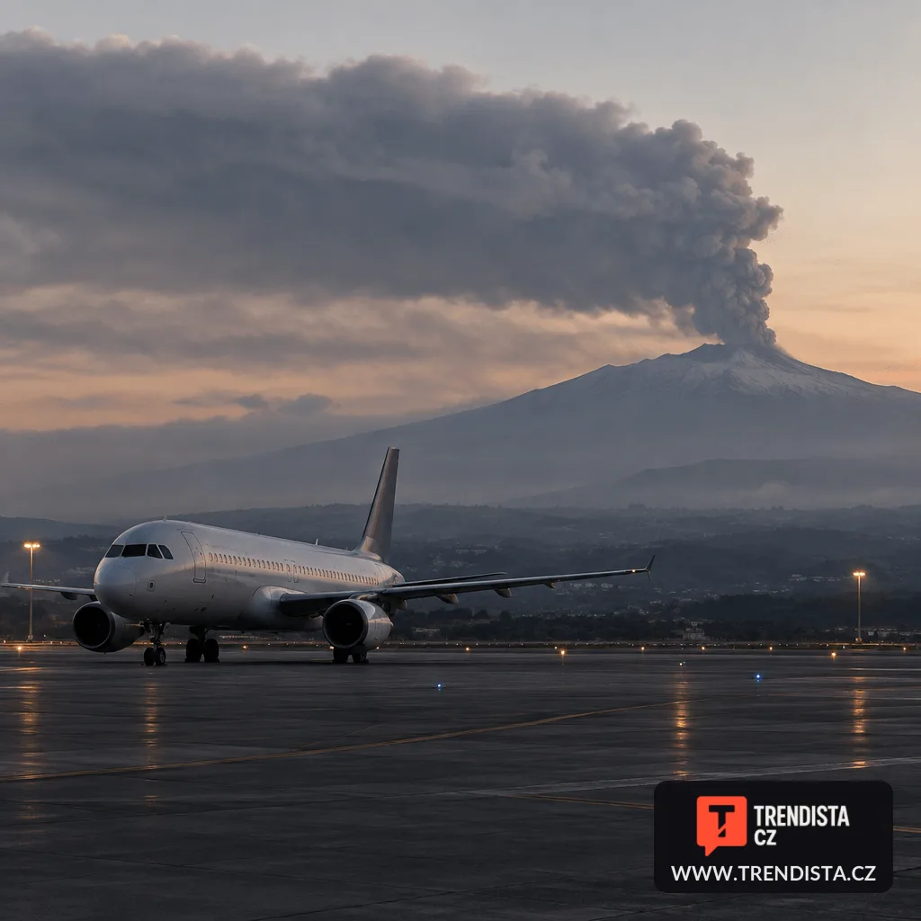 Etna zastavila lety v Katánii do půlnoci, ruší je i flydubai
