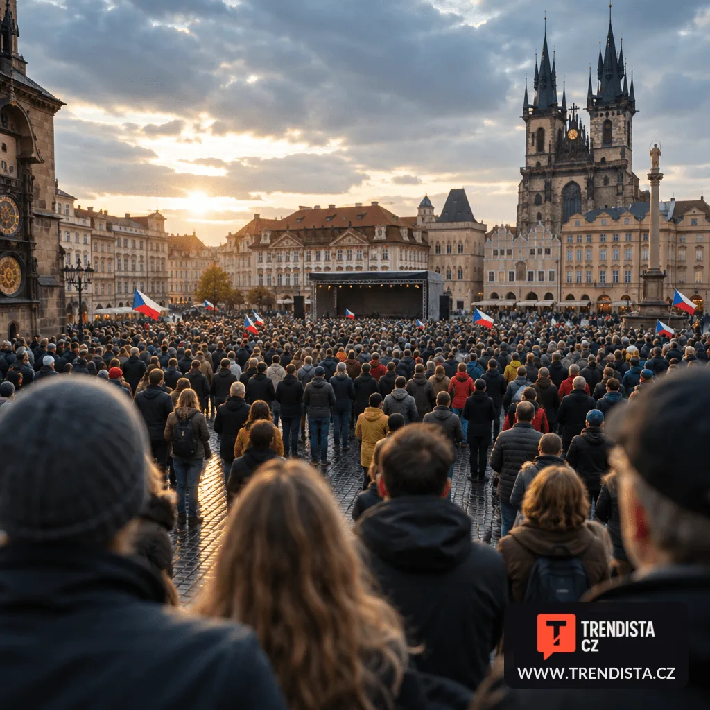 V Praze demonstrovalo přes tisíc lidí před říjnovými volbami