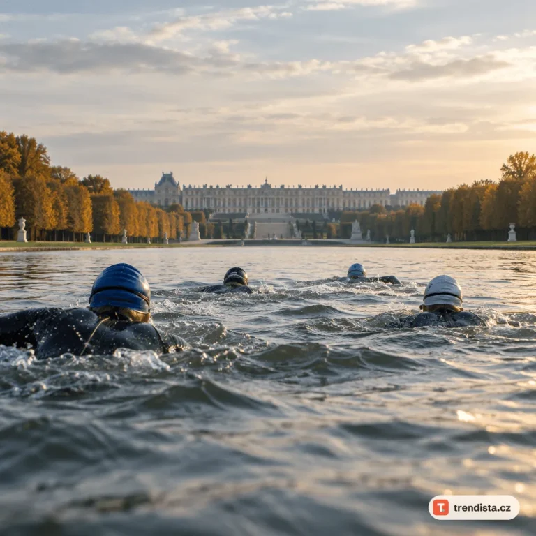 Triatlonisté poprvé zamířili do kanálu u zámku Versailles